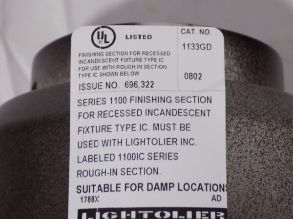 Lytecaster SHALLOW Slope Reflector Trim 30-45 Degrees Finish: Specular Gold