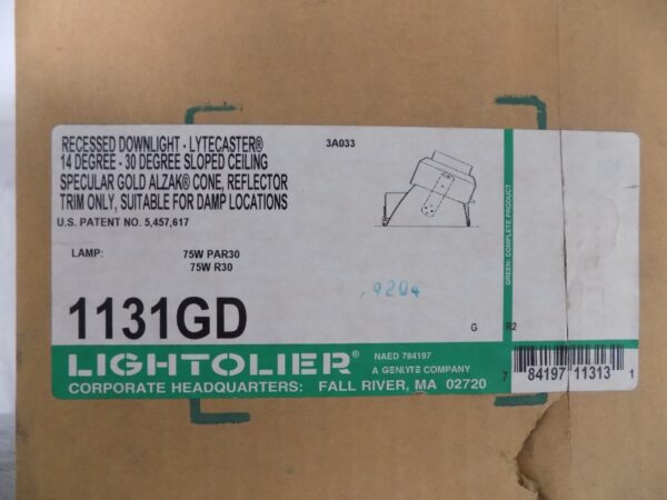 Lytecaster SHALLOW Slope Reflector Trim 30-45 Degrees Finish: Specular Gold