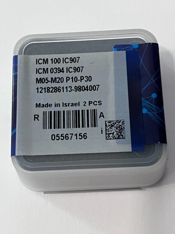 Iscar Replaceable Drill Tips: ICM0394 IC907, 0.3940" Dia, 10.01 mm Dia, 140 deg