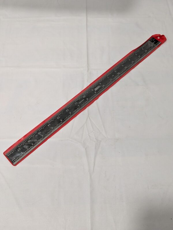 SPI Steel Rule: 18" OAL, 16R Graduation, Rigid, 1-1/8" OAW 13-903-0
