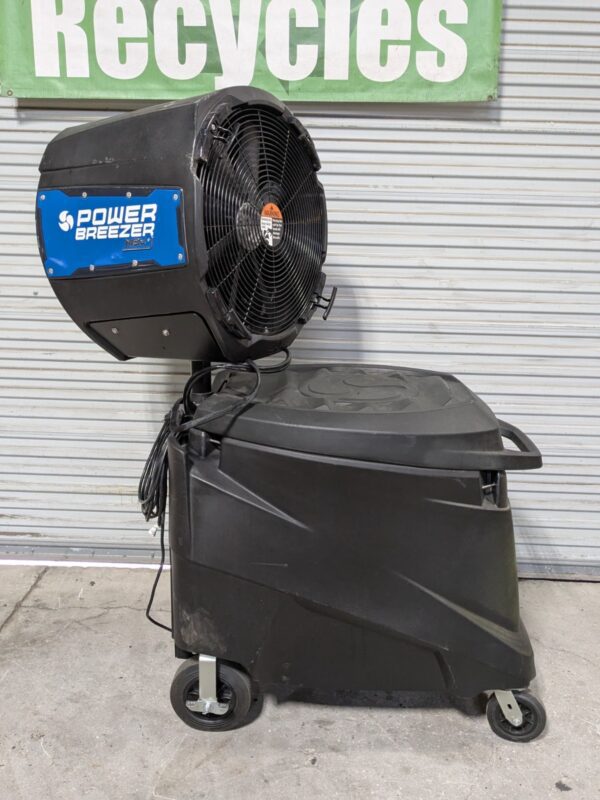 Power Breezer Mach 4+ Portable Evaporative Cooler Misting Fan PB-M4 Used