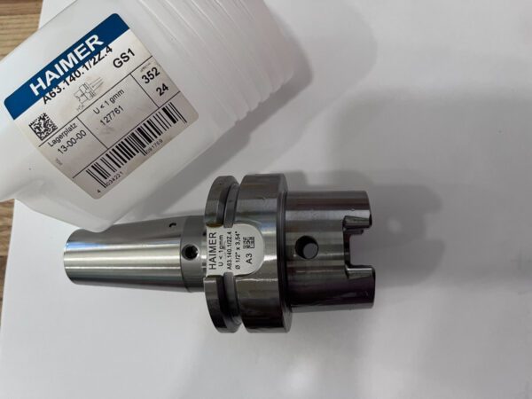 HAIMER Shrink-Fit Tool Holder & Adapter: HSK63A Taper Shank, 0.5" Hole Dia
