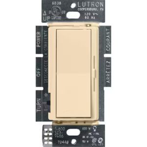 Lutron Diva 600W Magnetic Low Voltage 3-Way Dimmer Ivory