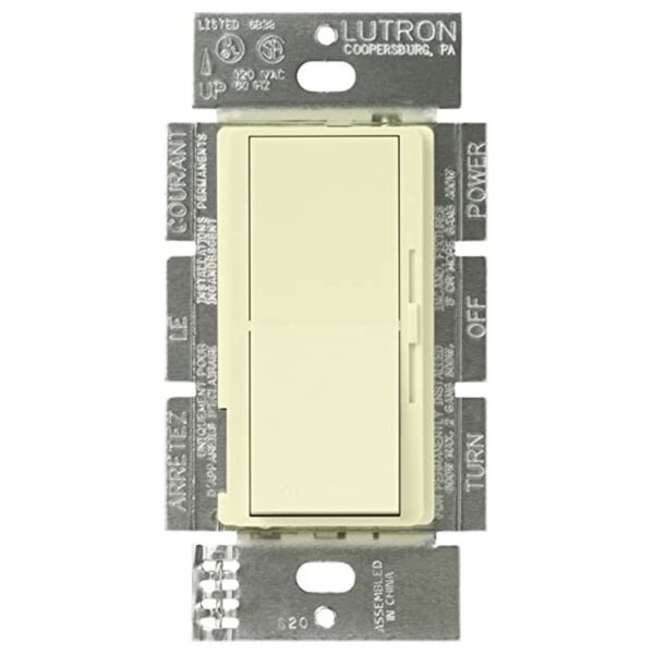 Lutron Diva 600W Magnetic Low Voltage 3-Way Dimmer Almond