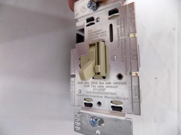 Lutron AY-603P-IV Ariadni 600W Incandescent / Halogen 3-Way Preset Dimmer Ivory