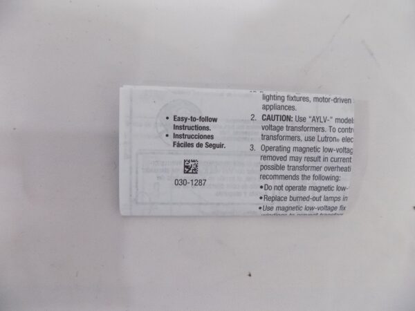Lutron AY-603P-IV Ariadni 600W Incandescent / Halogen 3-Way Preset Dimmer Ivory