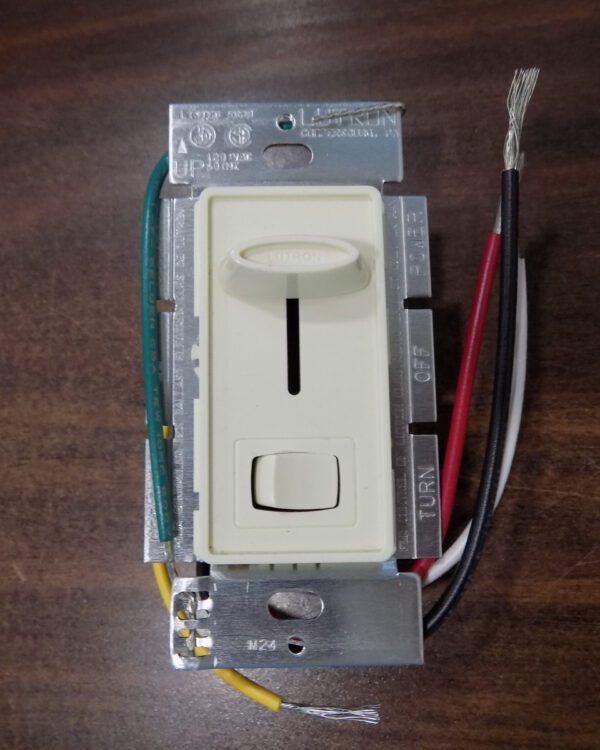 Lutron Skylark Slide Dimmer with Rocker Switch SF-10P-AL Almond