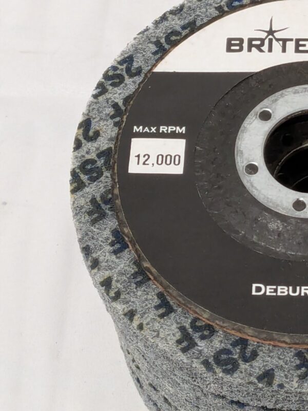 Brite Star Deburring Disc: 4-1/2" Dia, 7/8" Hole, Fine Grade Qty 5 66261112570