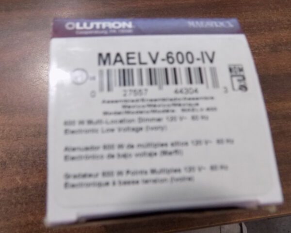 Lutron Maestro MAELV-60-IV Electronic Low-Voltage Dimmer 600W Max 120V Ivory
