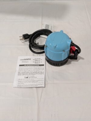 LITTLE GIANT PUMPS Submersible Pump: 1.1 Amp Rating 500203