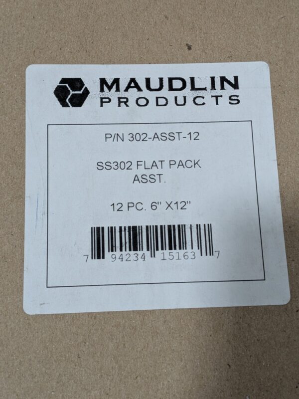 Maudlin 12 Piece, 0.001 to 0.015" Shim Stock Sheet Assortment 302-ASST-12