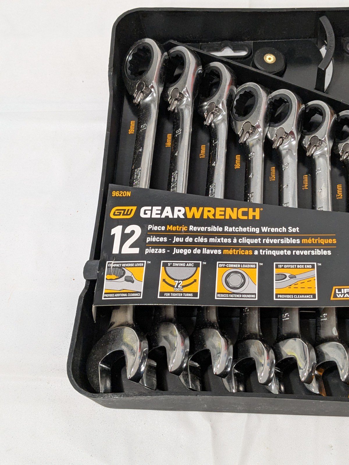 GEARWRENCH Combination Wrench Set: 12 Pc, 8 mm - 19 mm Wrench 9620N