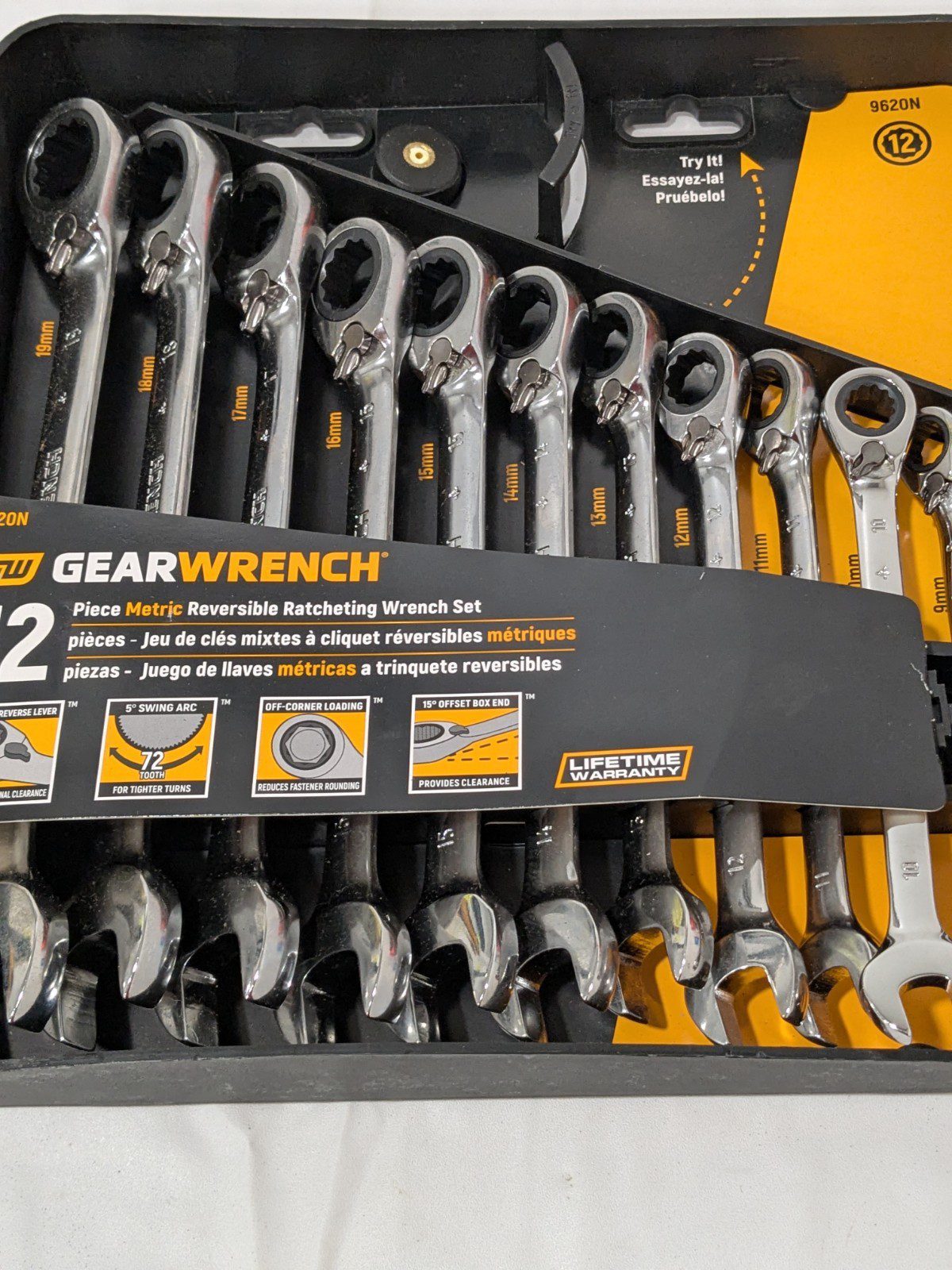GEARWRENCH Combination Wrench Set: 12 Pc, 8 mm - 19 mm Wrench 9620N