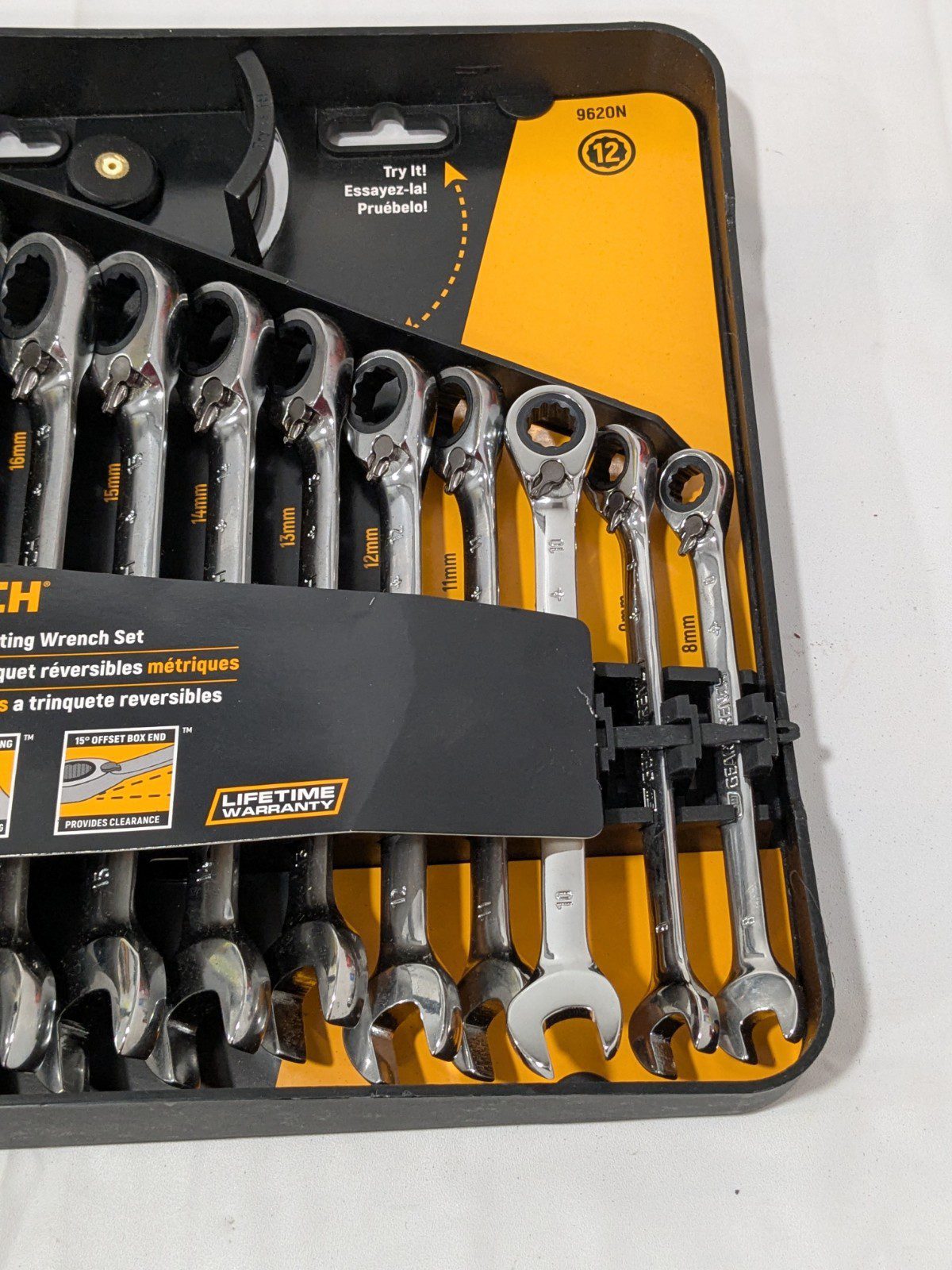 GEARWRENCH Combination Wrench Set: 12 Pc, 8 mm - 19 mm Wrench 9620N