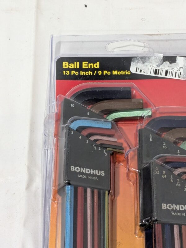 BONDHUS 22 Piece L-Key Ball End Hex Key Set 69600