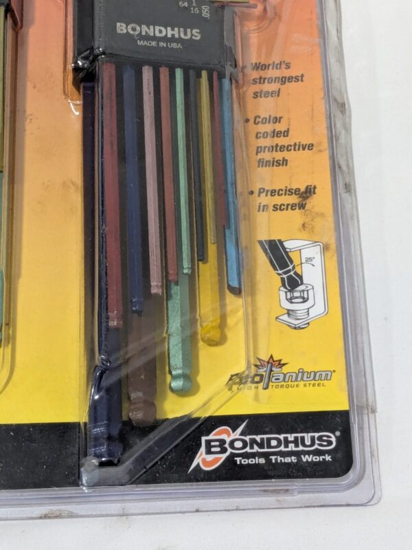BONDHUS 22 Piece L-Key Ball End Hex Key Set 69600