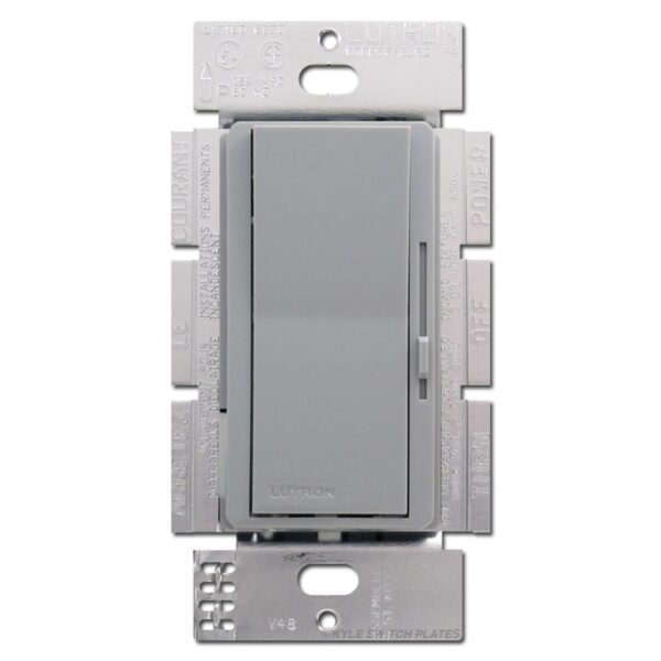 Lutron DV-603P-GR Diva 600W Incandescent / Halogen 3-Way Dimmer Gray