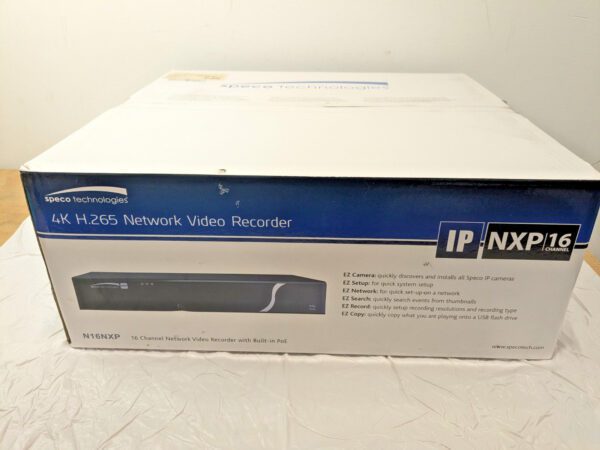 Speco 16 Channel 4K Plug/Play Network Video Recorder w/Built-In POE4TB N16NXP4TB