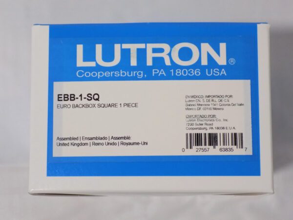 Lutron Electric Junction Box EBB-1-SQ Pack of 2