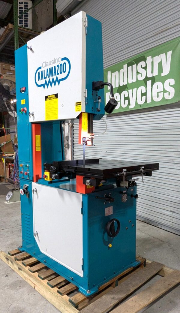 Clausing Kalamazoo 28 x 12 Vertical Bandsaw w/ Hydraulic Feed Table NEEDS REPAIR