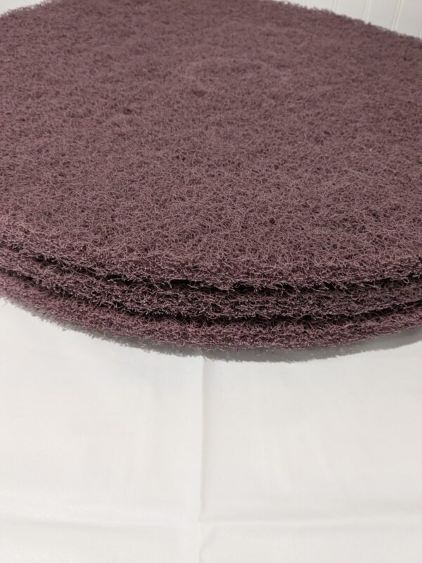 PRO-SOURCE 20" Floor Stripping Pad: Coarse Polyester, Maroon Qty 3 PS-430520