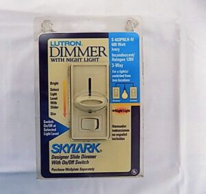 Lutron Skylark S-603PNLH-IV Dimmer with On/Off Switch & Locator Light Ivory