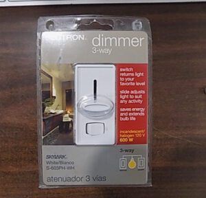 Lutron Skylark S-603PH-WH 3-Way Dimmer With Rocker On/Off Switch White