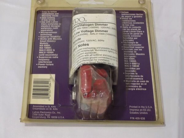 Lutron MA-RH-WH Maestro Companion Dimmer White