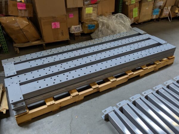 Lot of 4 MECO Single Sided Cantilever Rack Unit 8 Ft. Height 5000 Lb. Capacity