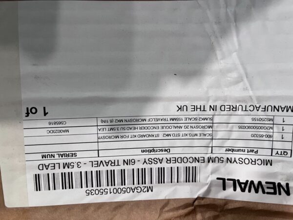 Newall DRO Linear Scale 6" Max Measuring M2GA0500155035