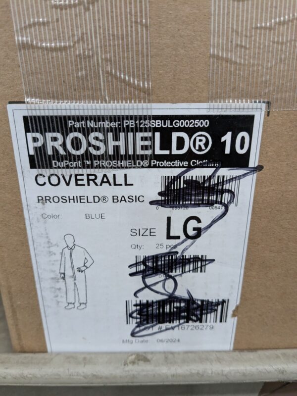 DUPONT Coveralls: Liquid & Splash Protection Sz L Qty 25 PB125SBULG002500