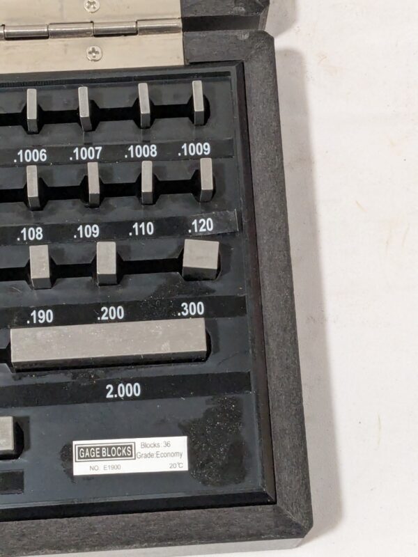 IMGAGES Gage Block Set: 0.05 to 4'' Range, 36 Pc, Economy Grade, Steel 630-4105