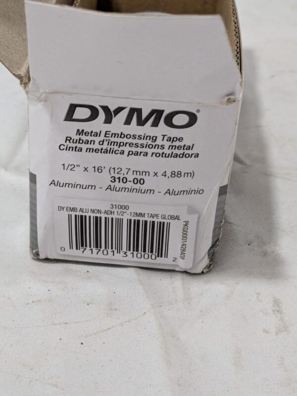 DYMO Embossing Tape: 1/2" Wide, 16' Long Qty 6 31000