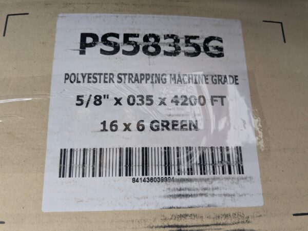 Machine Grade Polyester Strapping Green 4200 FT. x 5/8 IN. x 0.035 IN. PS5835G