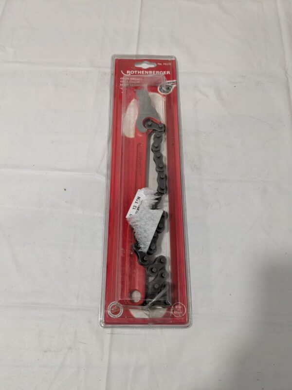 ROTHENBERGER Chain & Strap Wrench: 12" Max Pipe, 13-3/4" Chain Length 70235