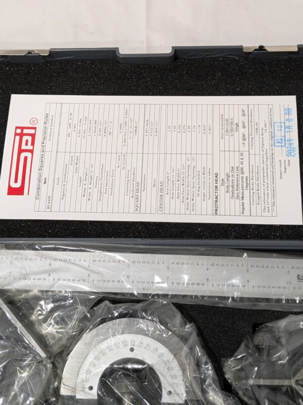 SPI 4 Piece, 12" Combination Square Set 13-274-6
