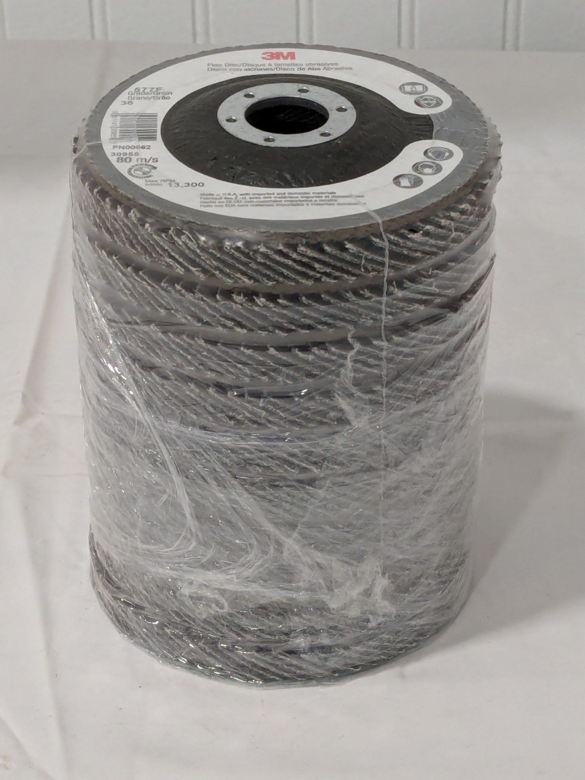 3M Flap Disc: 4-1/2" Dia, 7/8" Hole, 36G, ZA, Type 27 Qty 10 7010363142
