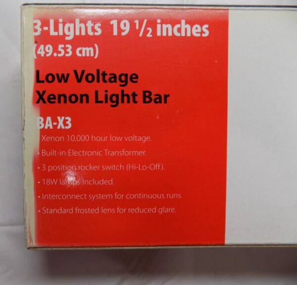 WAC 3-lens Under Cabinet Light Bar 19-1/2" 18W BA-X3-BZ