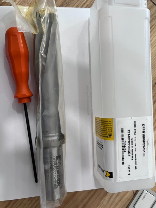 Kennametal Indexable Insert Drill DFPR1000R5WB100 Weldon Flat & Flange Shank