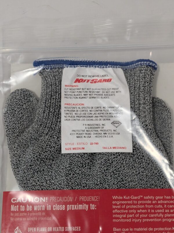 PIP Cut-Resistant Glove: Kut-Gard ANSI Cut A7 Sz M 2 Pack 22-760GM