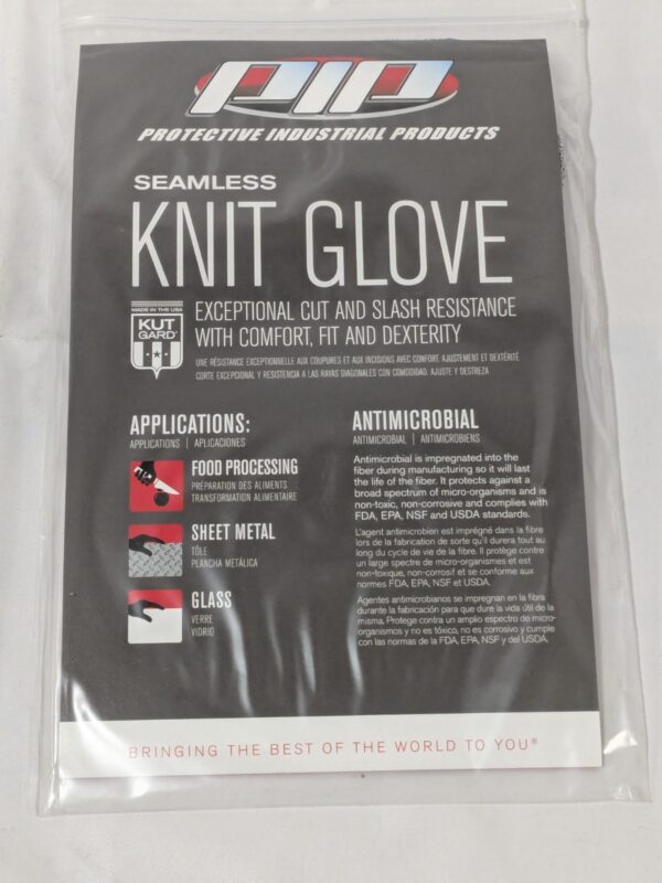 PIP Cut-Resistant Glove: Kut-Gard ANSI Cut A7 Sz M 2 Pack 22-760GM
