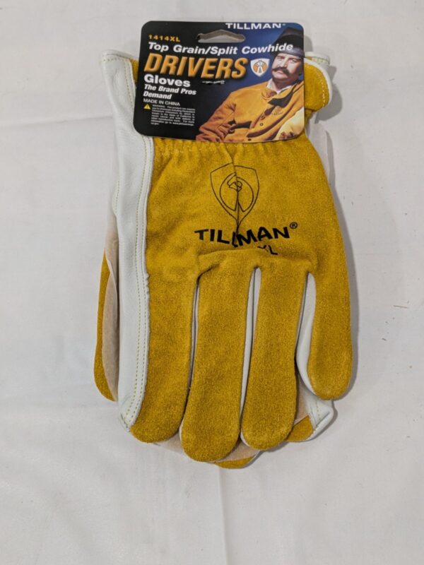 TILLMAN Top Grain/Split Cowhide Drivers Gloves Sz XL 1414 XL
