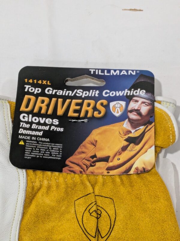 TILLMAN Top Grain/Split Cowhide Drivers Gloves Sz XL 1414 XL