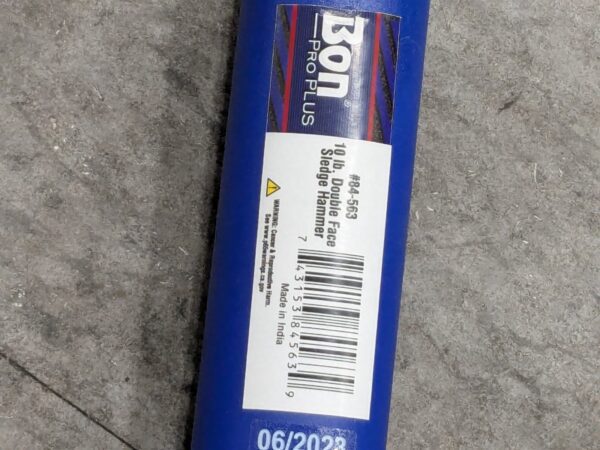 Bon Tool Sledge Hammer: 10 lb Head, 2.75" Face Dia 84-563