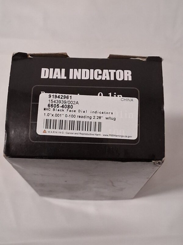 MSC Dial Drop Indicator 1.0000" Max Measurement 0-100 Dial Reading with Lug