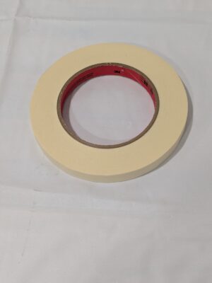 Scotch Masking Tape: 12 mm Wide, 60 yd Long, 5.8 mil Thick, Tan 7100056193
