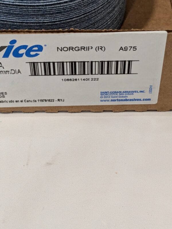 Norton Hook & Loop Disc: 5" Dia, 80 Grit, Coated Box of 50 66261140522