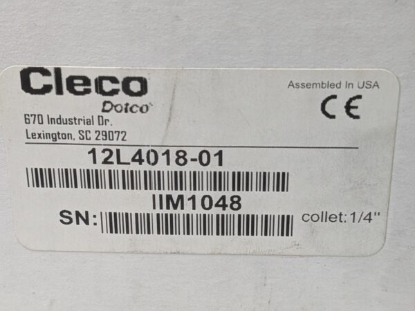 Cleco Dotco Inline Router 1.7 HP 18000 RPM 1/4" Shank 12L4018-01 PARTS/REPAIR
