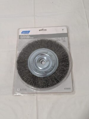 Norton Wheel Brush: 8" Dia, 3/4" Width, 0.0140" Wire Dia, Crimped 66252839089