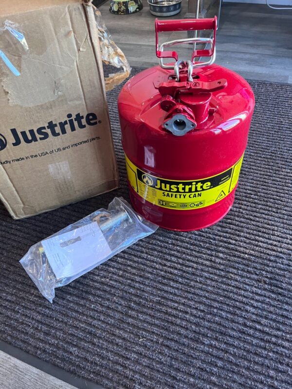 Justrite Safety Can: 5 gal, Steel 17-1/2" High 7250120